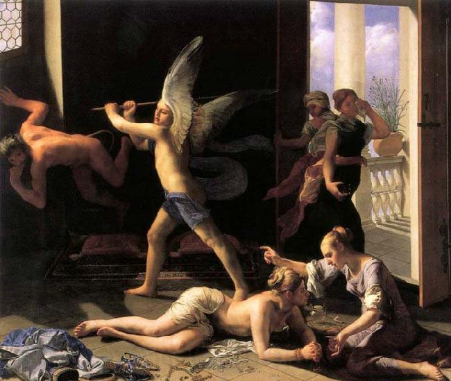 CAGNACCI, Guido Martha Rebuking Mary for her Vanity after 1660 Norge oil painting art